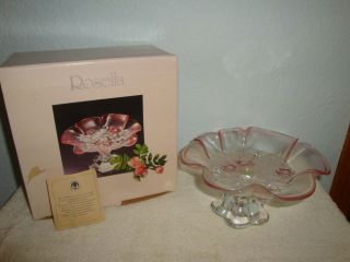 Vintage? Walther Mikasa Pedestal Compote Candy Dish - Pink - W.  Germany