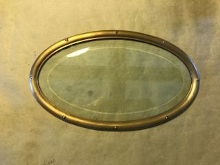Vintage Oval Rear Window Frame With Beveled Glass Studebaker?
