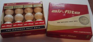 " Vintage " - - - Spalding Aerodynamic Air - Flite Golf Balls - - - 4 Sleeves