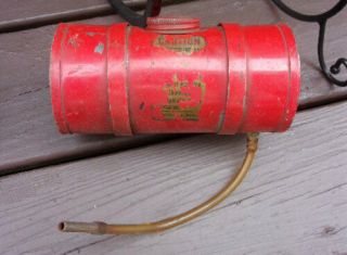 Vintage Clinton Small Engine Red Gas Tank W/hose