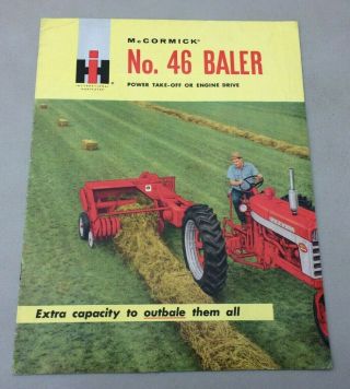 Vtg.  Ih International Harvester Mccormick Farmall No.  46 Baler Brochure Cr - 1443 - K