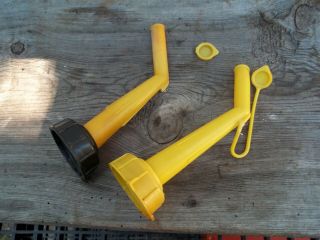 2 Old Style Gas Can Spout,  Cap 2.  25 