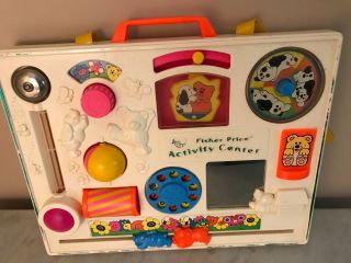 Vintage Fisher Price Activity Center Crib Toy/baby Toy 1973,  1984 Infant