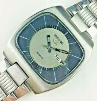 Vintage Seiko 5 6309a 17j Men Automatic Japan Dial Wrist Watch E0661