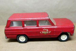 Vintage 1960s Tonka Fire Chief Jeep Wagoneer For Restore,  9 Inches