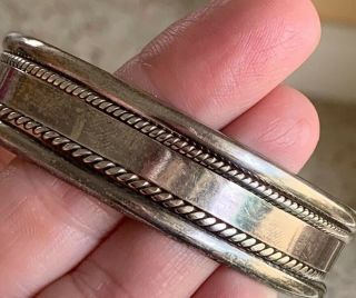 Vintage Sterling Silver 925 Mexican Mexico Cuff Bracelet 28 Grams