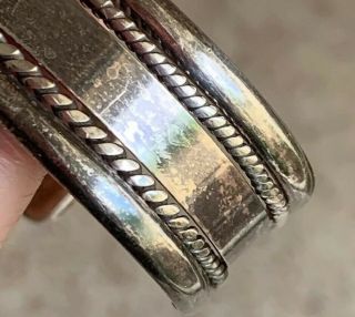 Vintage Sterling Silver 925 Mexican Mexico Cuff Bracelet 28 Grams 5