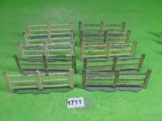 Vintage Fgt Lead Farm Fencing X10 Sections Collectable Toy Models 1711