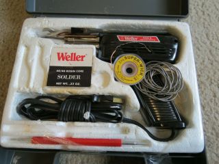 Weller 8200n 100/140 Watts Soldering Gun W/ Case & Tools Iron Solder Vtg Lead