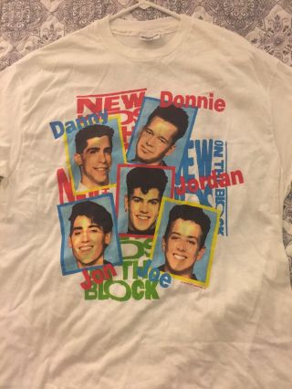 Vintage Kids On The Block 1989 T - Shirt Xl Extra Large Hangin Tough