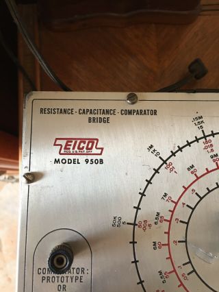 Vintage Eico Model 950B Resistance Capacitance Comparator Bridge Tester 7