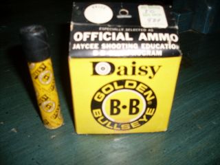 Vintage 1960s Daisy Bb Gun Golden Bullseye Ammo & Empty Tube