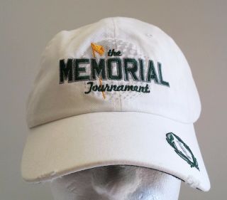 Memorial Tournament Hat Cap Muirfield Village Golf Club Off White 1976 Vintage