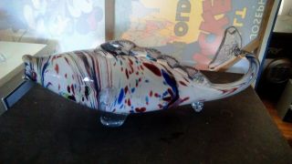 Vintage Murano Studio Art Glass Fish.  15 Inches Long