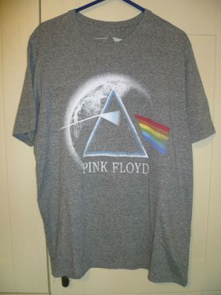 Pink Floyd - 2015 Vintage " The Dark Side Of The Moon " Light Grey T - Shirt (l)