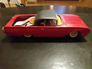 Vintage Japan Tin Toy Ford Thunderbird Cragstan Convertible Car Remote