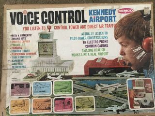 Vintage 60s Remco Voice Control John F Kennedy York Airport Parts Only.