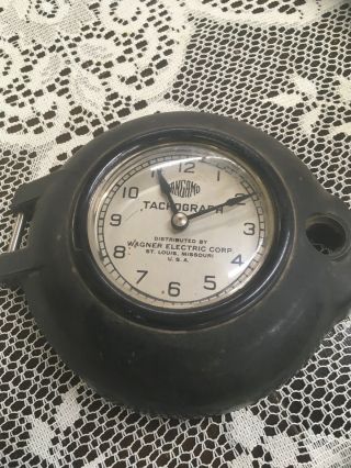 Wagner Tachograph Speedometer Vintage Sangamo Key Clock Old Car Vintage