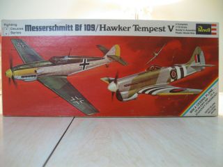 1969 Vintage Revell 1/72 Fighting Dueces Series Bf - 109/hawker Tempest V H - 223