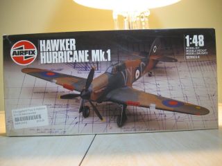 Vintage Airfix 1/48 Hawker Hurricane Mk.  1 04102 Blueprint Box