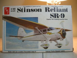 Vintage Amt 1/48 Stinson Reliant Sr - 9 T639