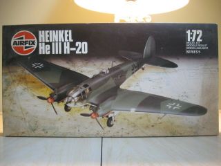 Vintage Airfix 1/72 Heinkel He111h - 20 05021 Blueprint Box