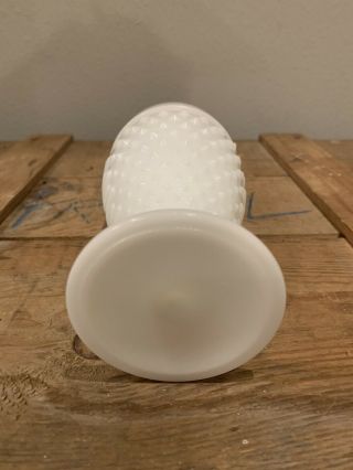 Vintage White Milk Glass Hobnail Pattern Goblet Foot Chalice Glass Cup Fenton 3