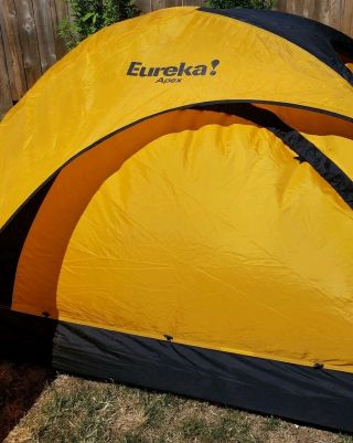 Vintage Eureka Apex 2 - Person 3 - Season Tent w/ Rainfly Poles Stakes & Stuff Sacks 5