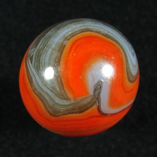 Marbles Vintage Metallic Alley Agate Marble.  5/8 ", .  Light/moderate Wear