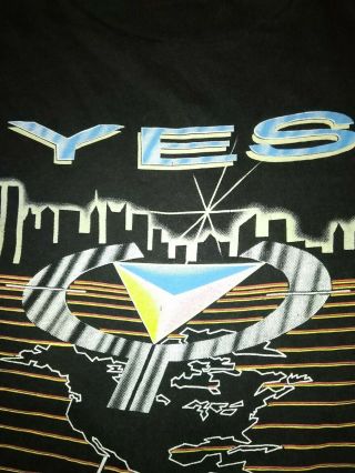 Yes Vintage Concert Tour T - Shirt 1984 Jon Anderson Trevor Rabin Chris Squire