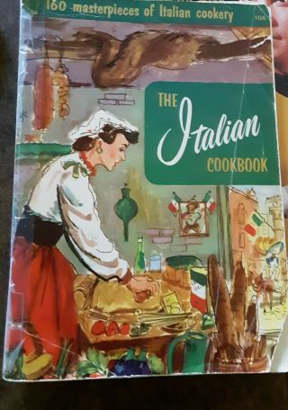 1956 The Italian Cookbook Culinary Art Institute,  Vintage Italian Cookbook,  Italy