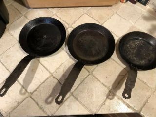 Vintage French Made Sauce Pan Stainless Nesting Set Of 3