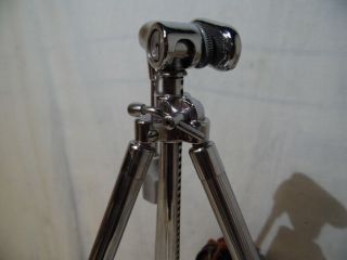 Vintage Vivo Telescopic Tripod Stainless Steel Legs With Metal Head 50 