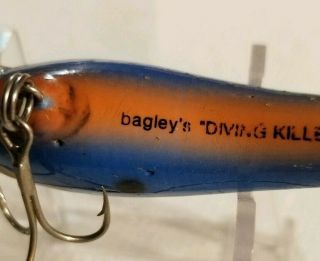 BAGLEY DEEP DIVING KILLER B 2 FISHING LURE,  BAGLEY LURES,  VINTAGE BAGLEY 7