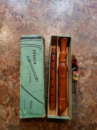 Vintage Hohner F - Alto Konzert Recorder,  Made In Germany