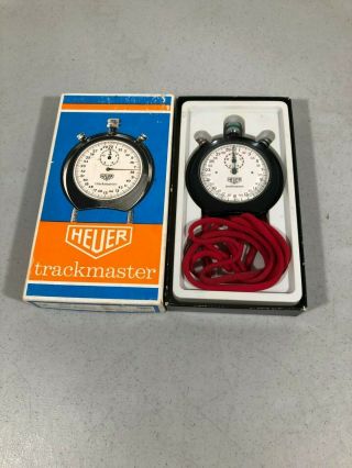 Vintage Heuer Trackmaster Stopwatch Timer Watch / Switzerland Made