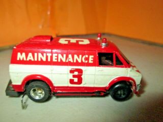 Vintage Tyco Dodge Maintenance Van With Tyco Chassis Ho Slot Car