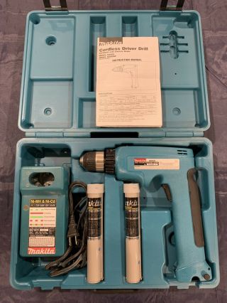 Vintage Makita 9.  6v Drill / Driver - All W/ Case,  Etc.