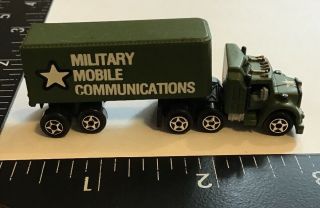 Vtg Galoob Micro Machines Military Mobile Communications Semi Truck & Trailer
