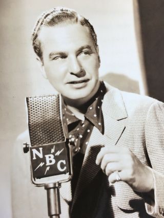 1936 Phil Harris Nbc Microphone Jack Benny Show Maestro Vintage Promo Photo