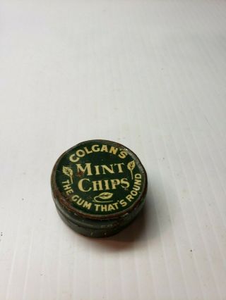 Vintage 1910 Colgans Chips Gum Advertising Tin