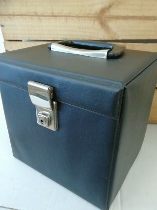 Vintage 7 Ins Singles Record Carrying Case In Black