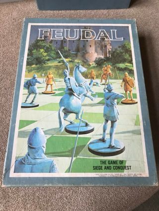 Vintage 1967 Feudal The Game Of Siege And Conquest 3m Bookshelf Game Medieval