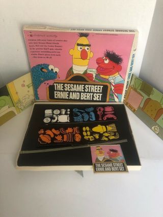 Vintage Complete 1971 The Sesame Street Ernie And Bert Colorforms Box Set