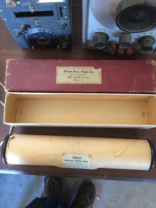 Vintage Player Piano Roll,  Witzel Bros.  Piano Co.  Strauss Waltz Roll Full Score