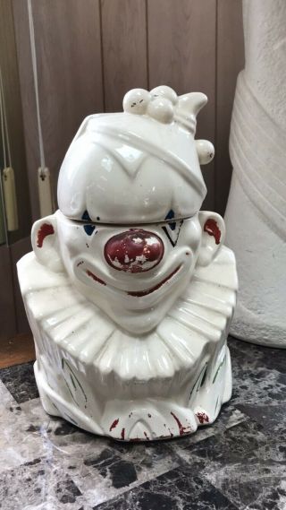 Vintage 1940s Mccoy Clown Cookie Jar