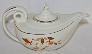 Vintage Hall Autumn Leaf Aladdin Jewel Tea Pot - Euc