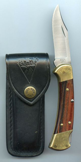 Buck Made In Usa Vintage Model 112 Pocket Hunting Knife With Sheath Nmos.