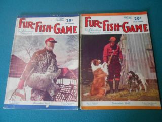 6 Fur Fish Game Magazines From The 1940 