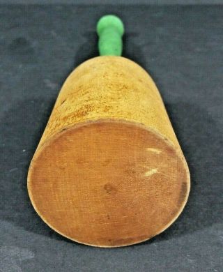 Vintage Wooden Potato Masher Green Painted Handle Primitive Rustic 3